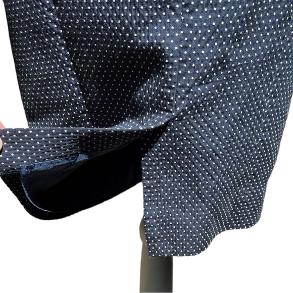 Yoana Baraschi Retro Navy Polka Dot Pin-up Style Pencil Skirt Size 6 - Picture 8 of 9